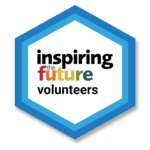 blue hexagon logo for the Inspiring the Future volunteer scheme